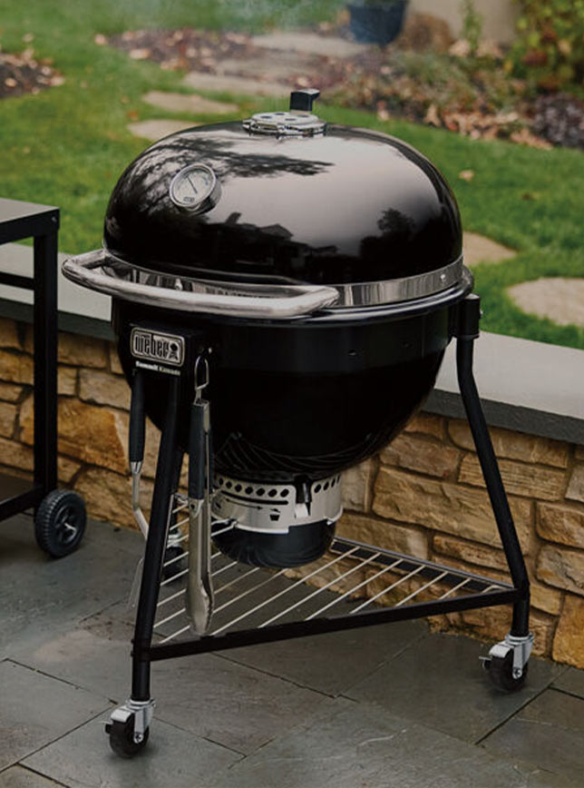 Weber Summit Kamado Porcelain Coated Grill Outdoors